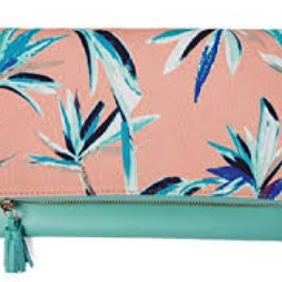 NWOT Rachel Pally Reversible Palm Clutch - Picture 7 of 8